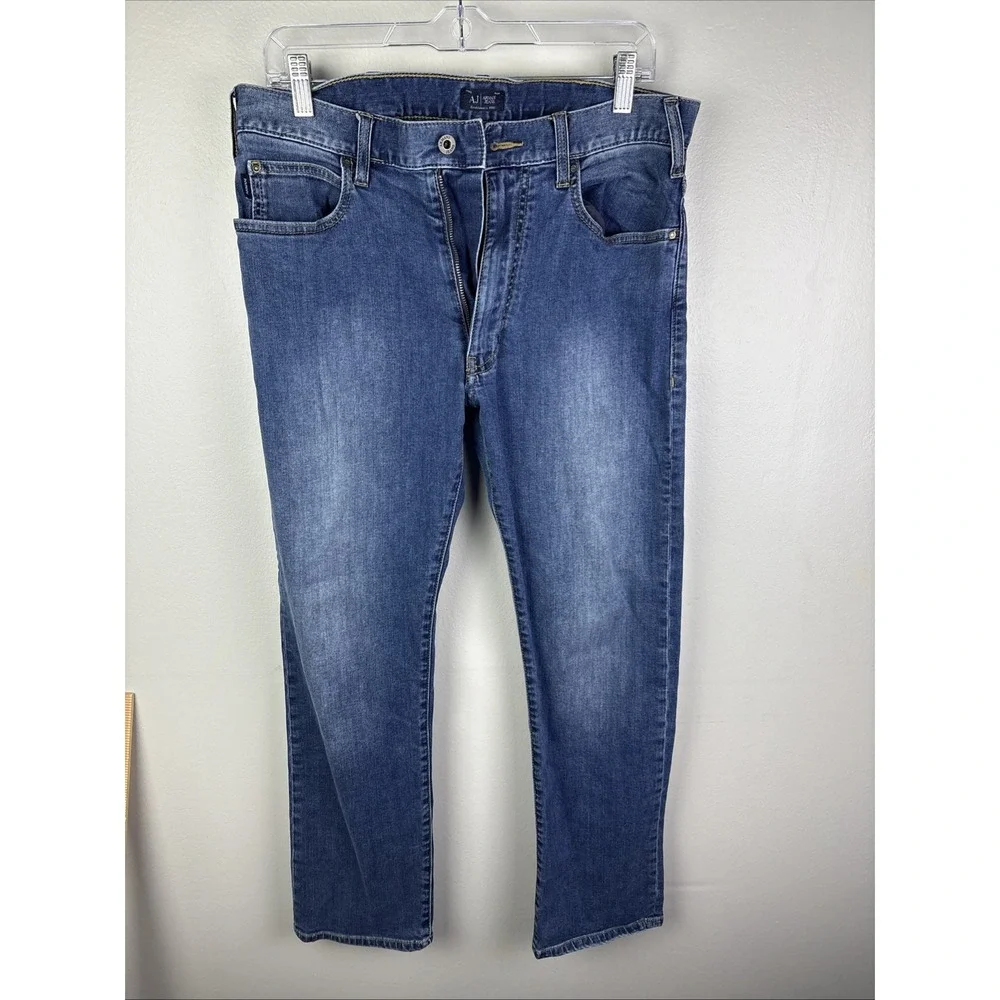 Authentic Armani Jeans Mens J31 Regular Blue Fit Denim Leg Jeans Size 31x30